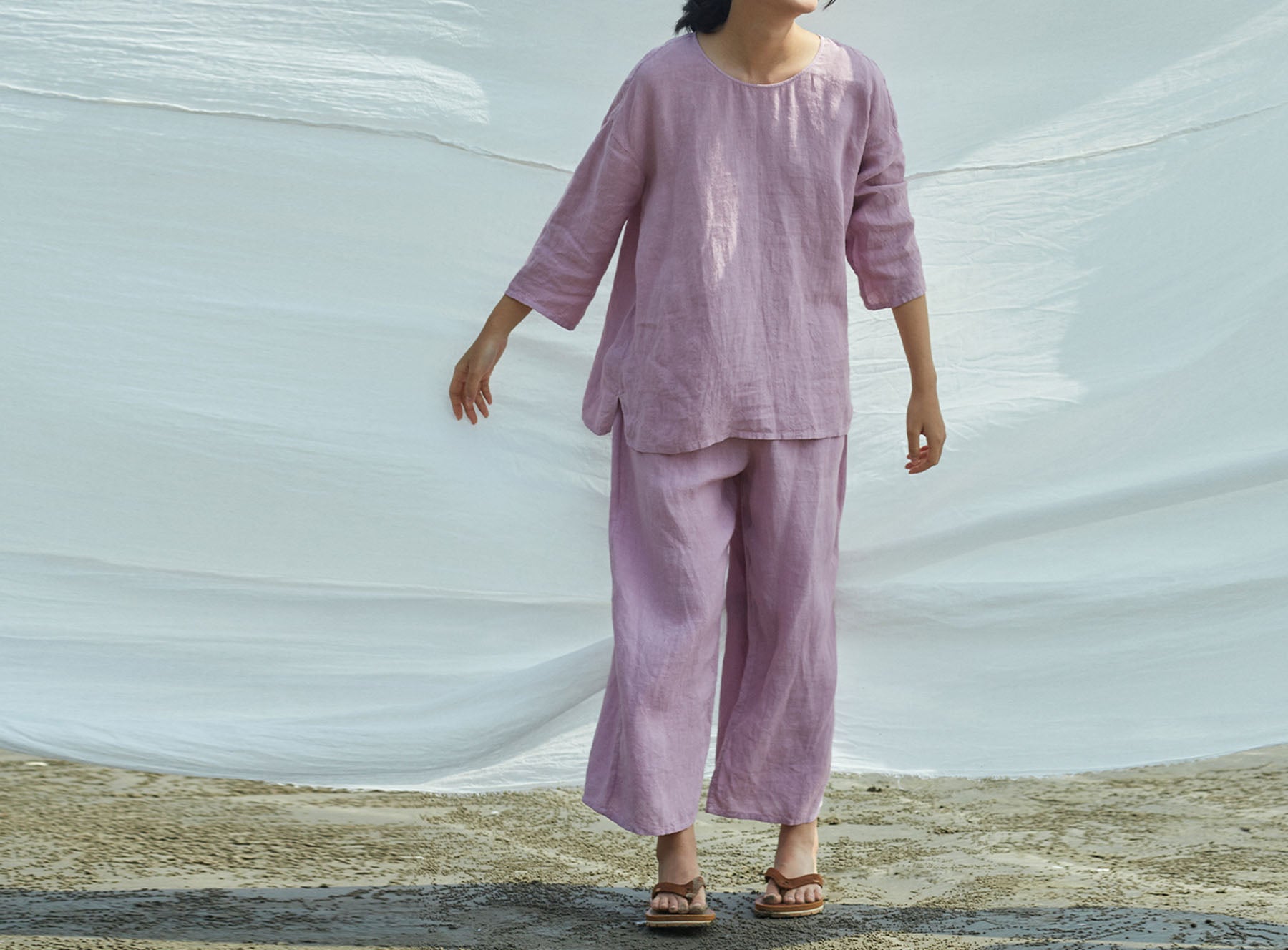 edoa Stay at Home Washed Linen Loungewear 