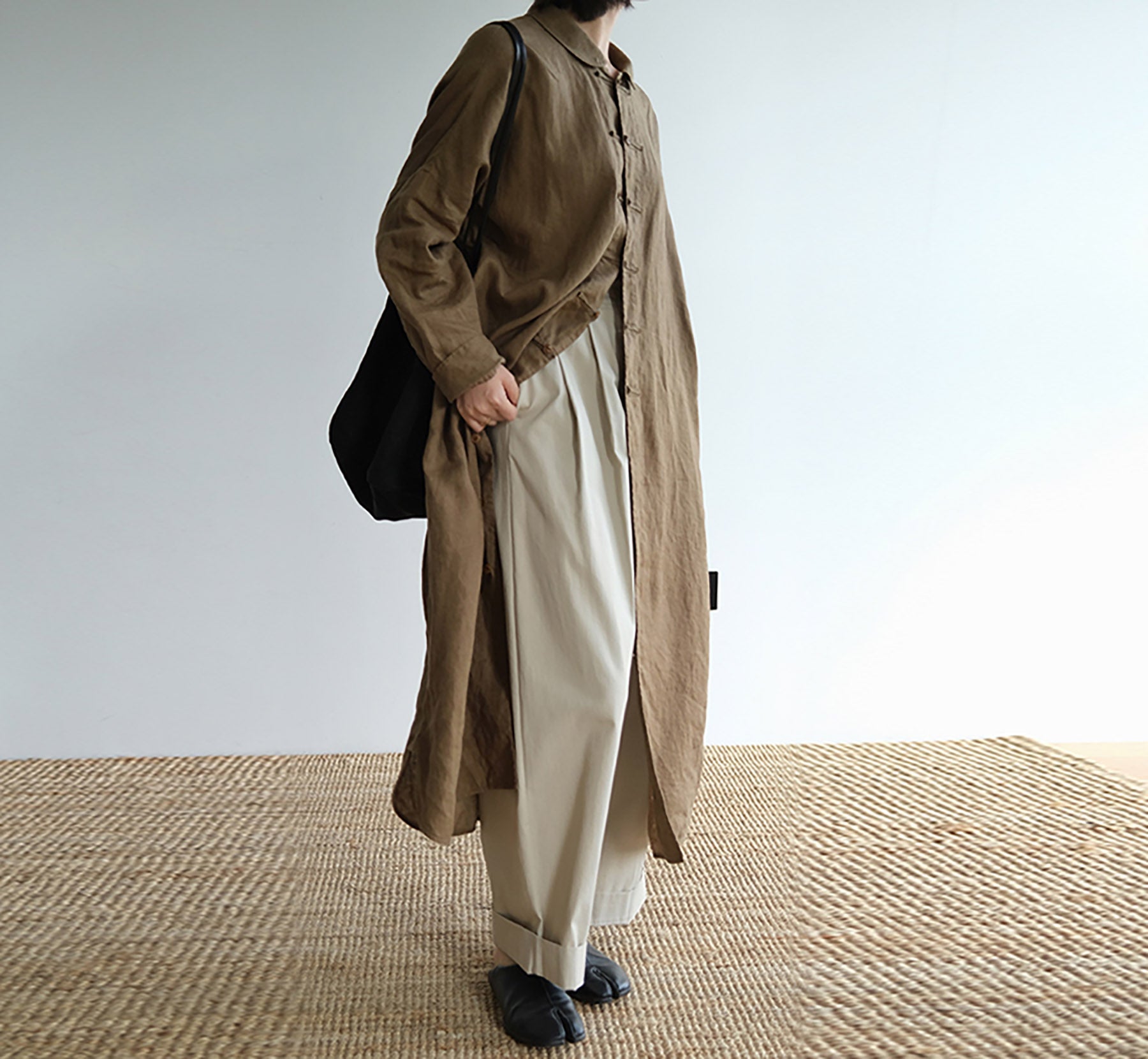 edoa Chinese Linen Shirt Coat 