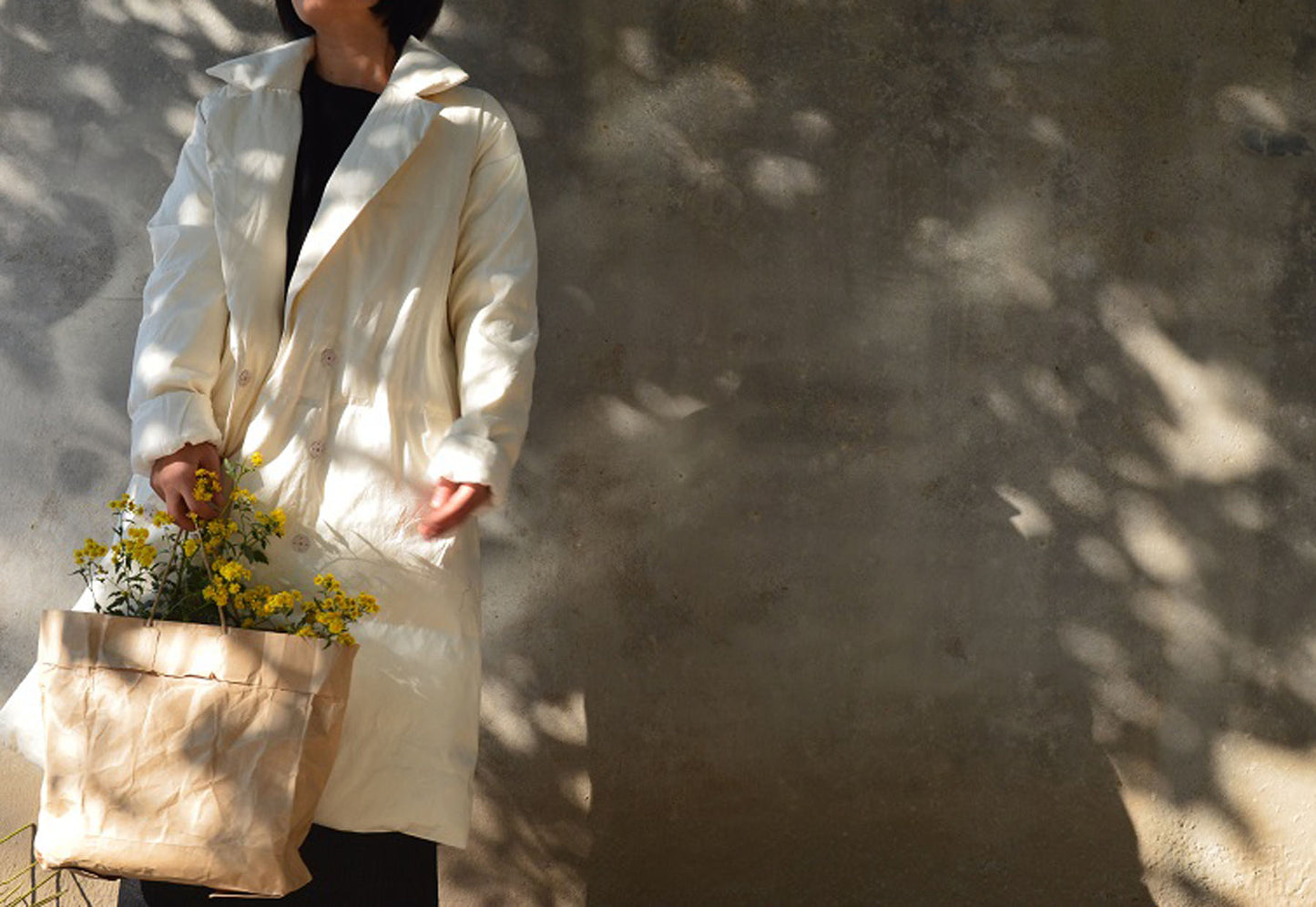 edoa Dupioni Silk Goose Down Long Coat 