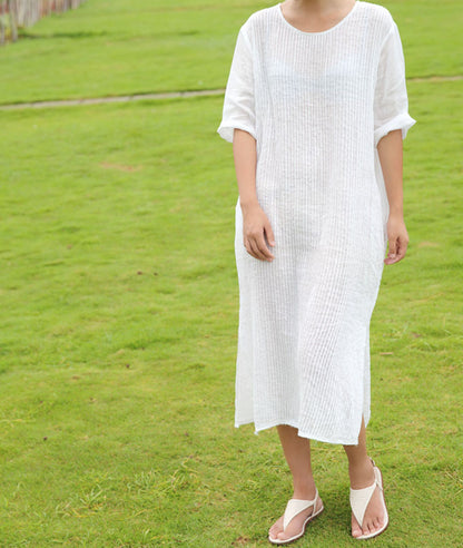 edoa Hand Pintucked Ramie Tunic