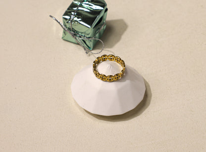edoa Gold Ancient East Coin Ring