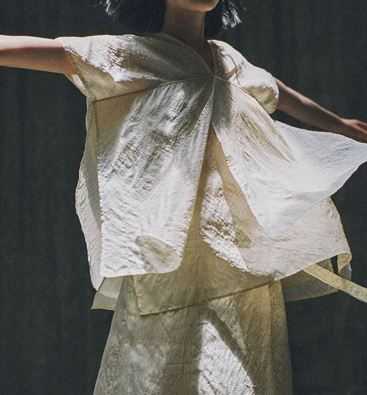 edoa Tussah Silk Butterfly Tee 