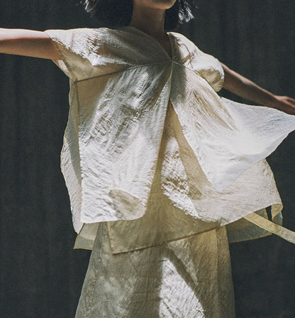 edoa Tussah Silk Butterfly Tee 