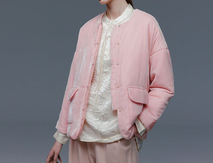 edoa Silk Velvet Quilted Jacket 