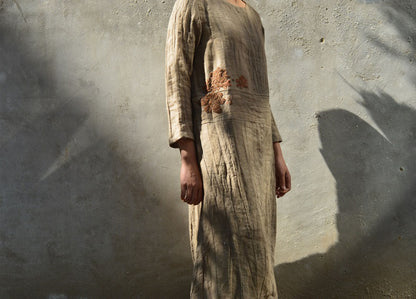 edoa Mud-dyed Ramie Dress