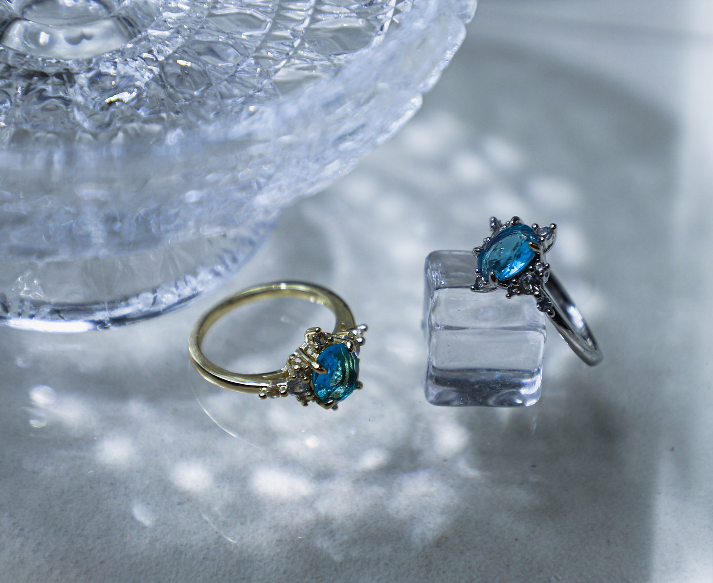 edoa The Ethereal Mermaid Tear Dreamy Aquamarine Ring