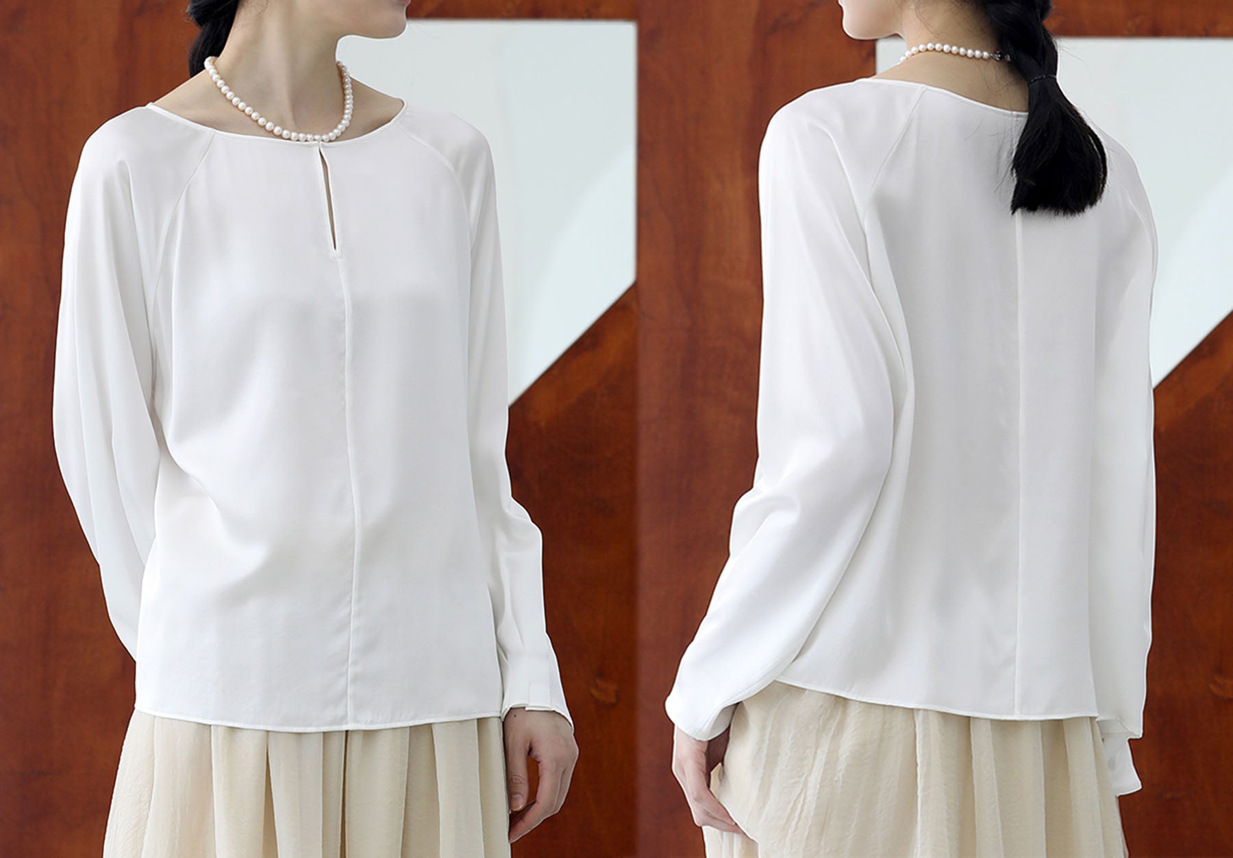 edoa Silk Charmeuse Tee 