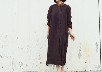 edoa Mud Tussah Silk Jacket with Hand Embroidery