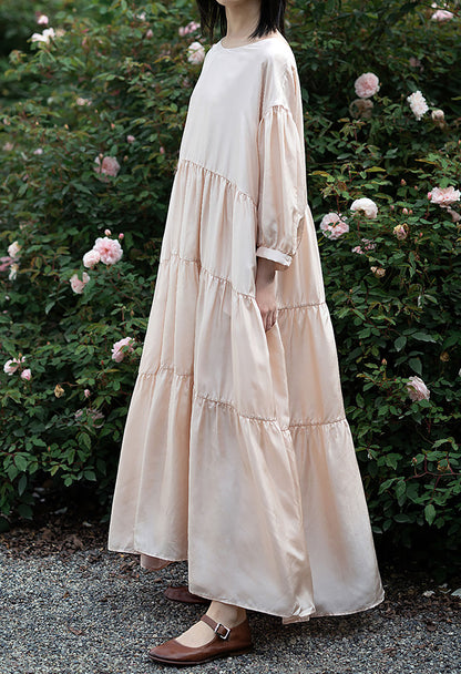 edoa Cake Silk Tiered Dress
