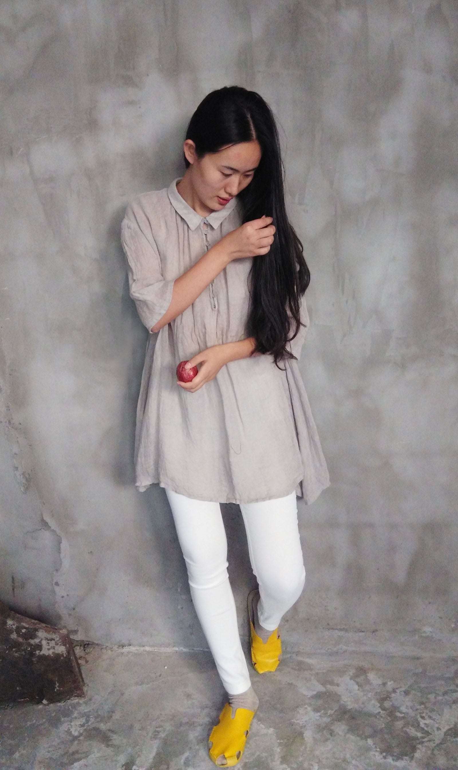 edoa Linen Gauze Tunic Top