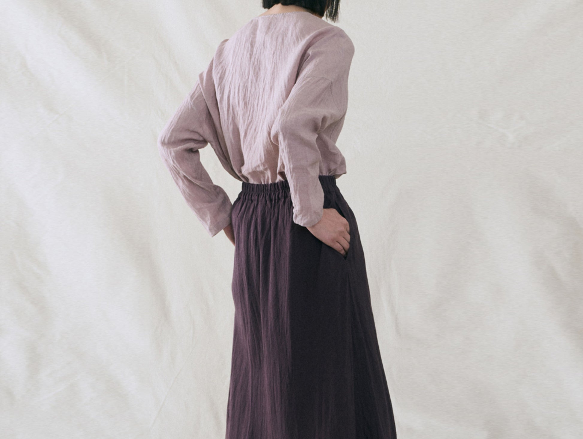edoa Washed Ramie Pullover Blouse