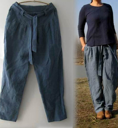 Eco Friendly Boyfriend Ramie Blend Trousers pa0181 177