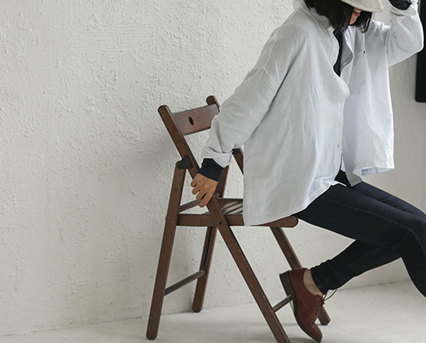 edoa  Loose Linen Shirt