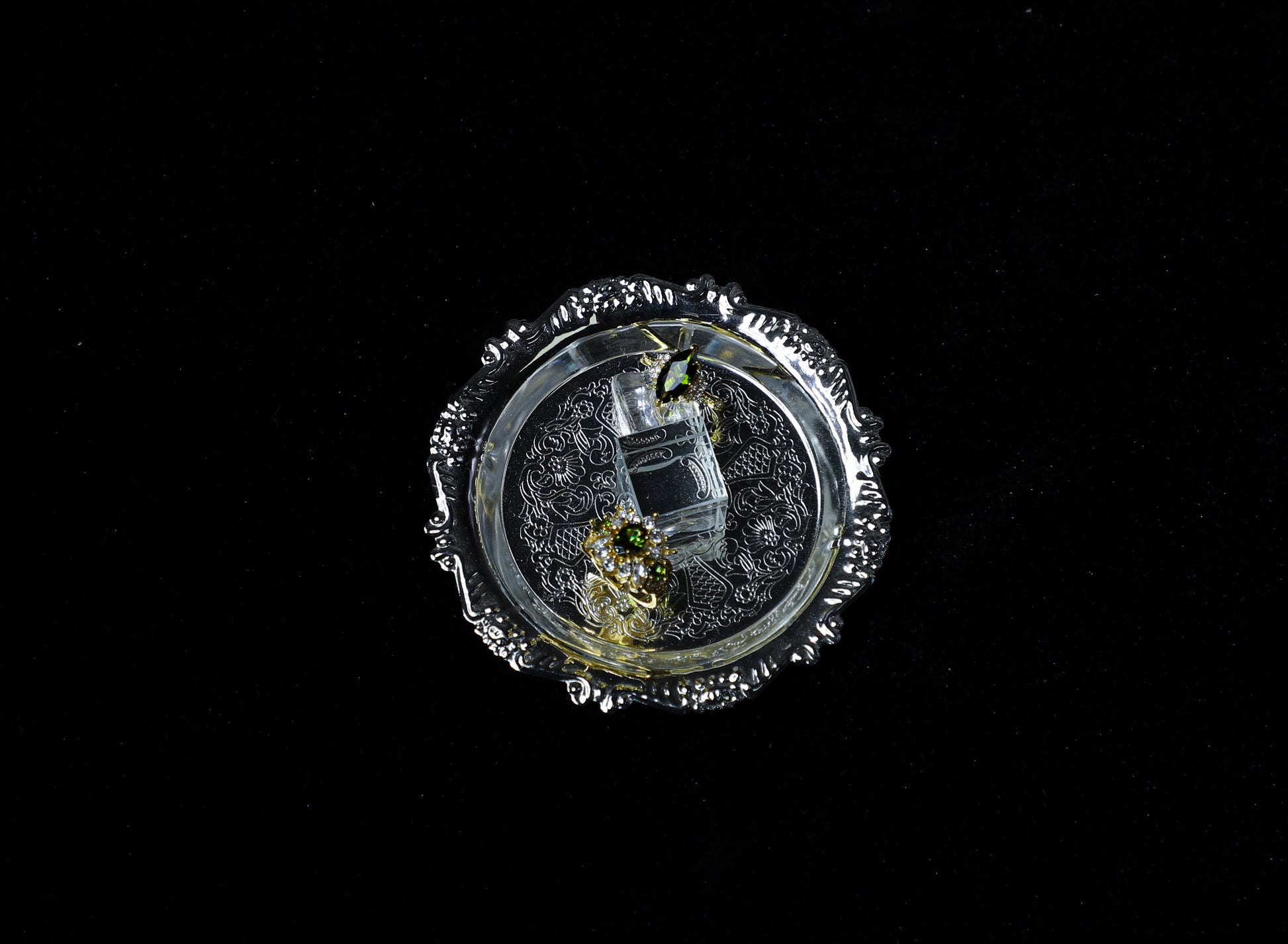 edoa Marquise Peridot Forest Ring