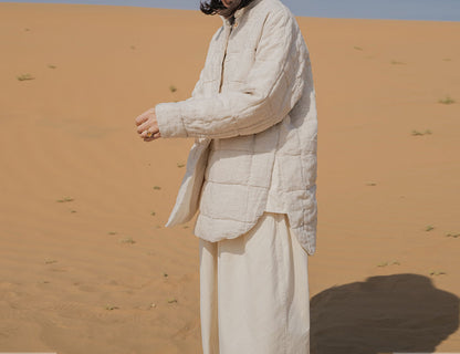 edoa Reversible Linen Down Jacket