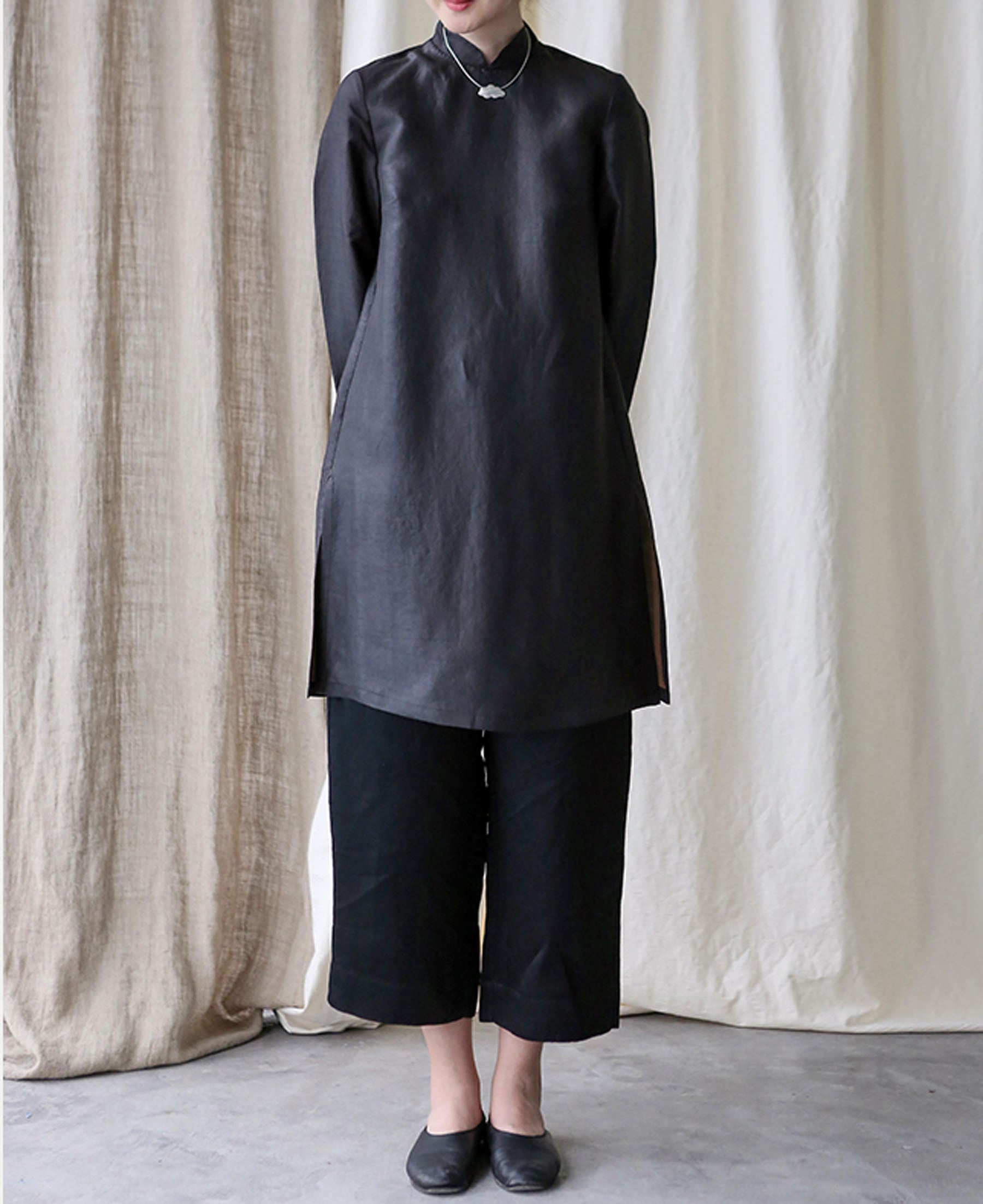 edoa Mud Silk Qipao Dress