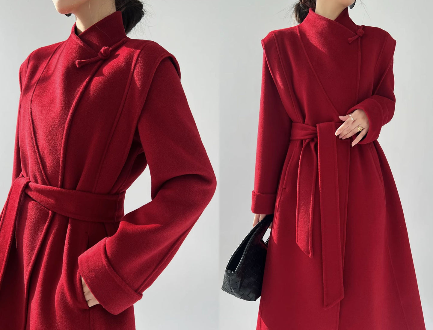 edoa Premium Double Faced Wool Chinese Coat