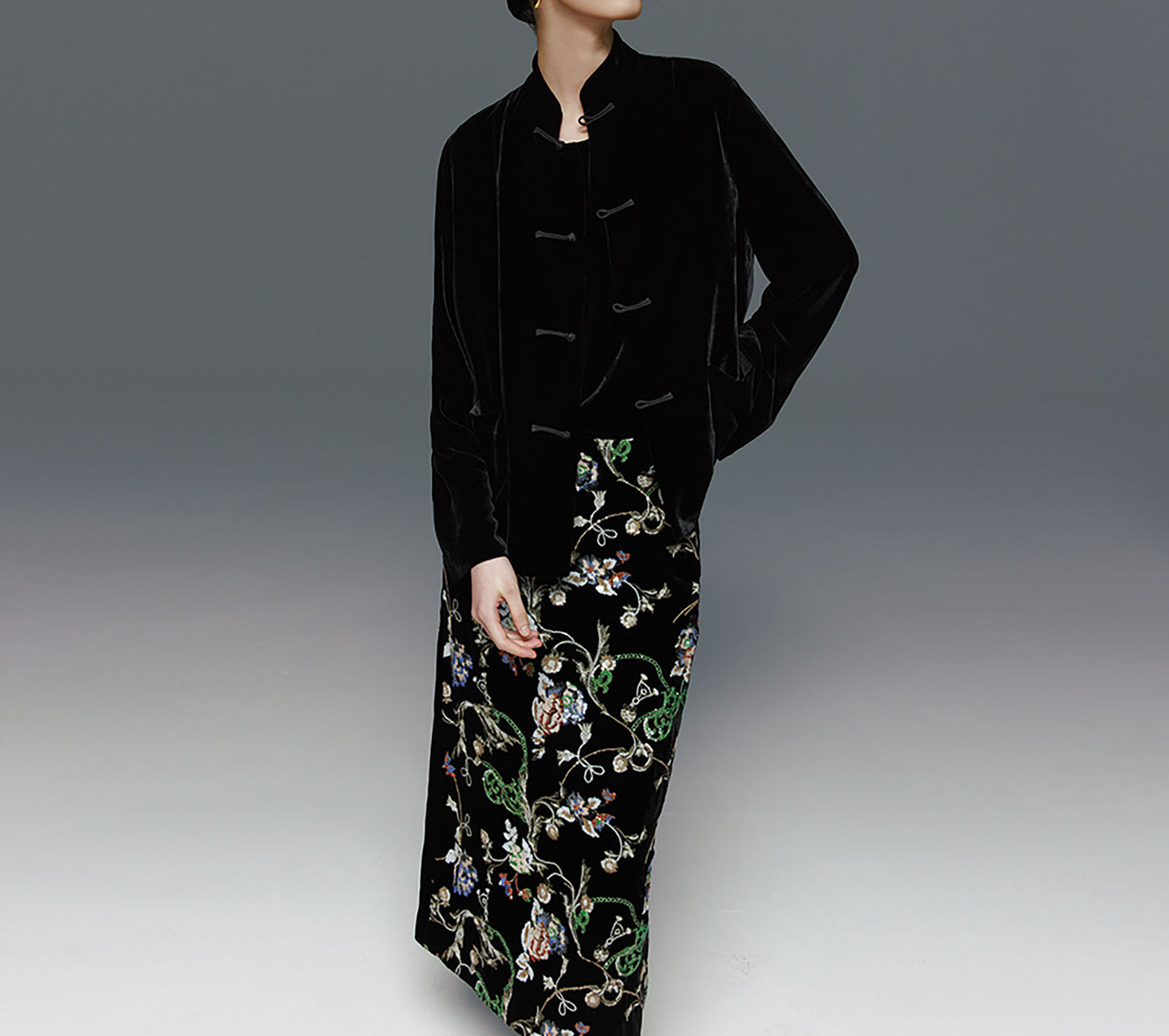 edoa Silk Velvet Lined Spring Jacket 