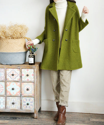 edoa  Loop-Yarns Wool Oversized Coat 