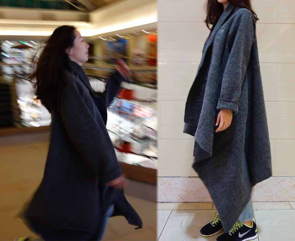 edoa Boiled Wool Multi-wear Open Front Blacket Coat