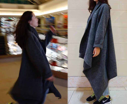 edoa Boiled Wool Multi-wear Open Front Blacket Coat