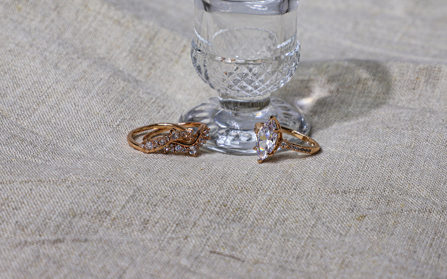 edoa The Aurora Crown Pave Ring Set