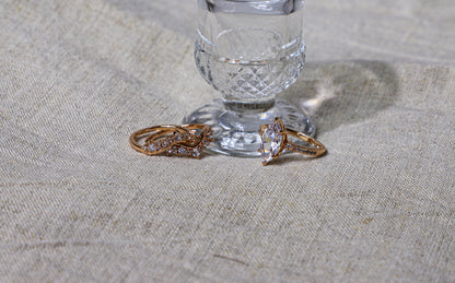 edoa The Aurora Crown Pave Ring Set