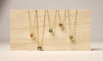 edoa Dainty Minimalist Zodiac Birthstone Necklace