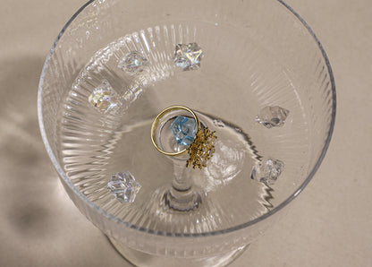 edoa Dainty Spinning Snowflake Ring