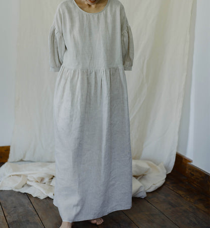 edoa Dropped Shoulders Higher Waistline Dress