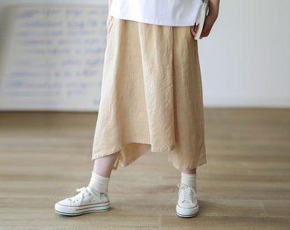 edoa Linen Asymmetric Skants 