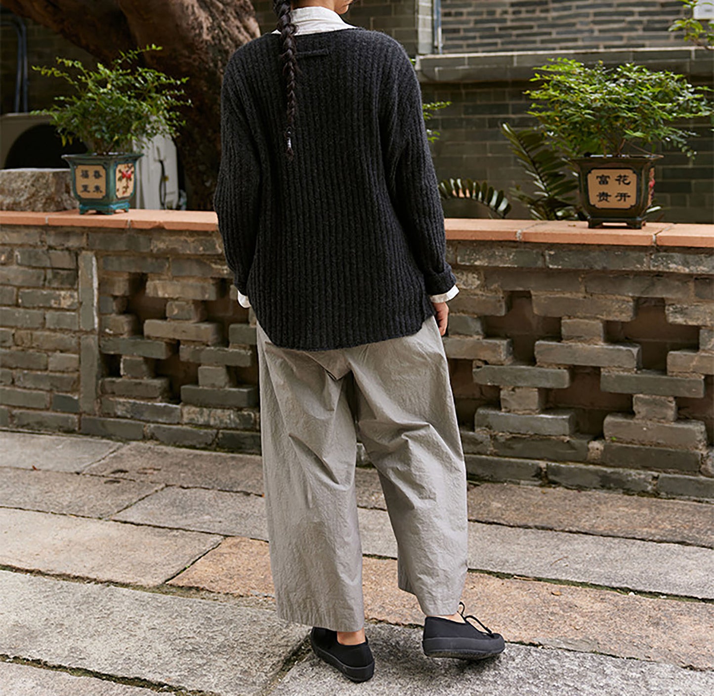 edoa High Density Japanese Cotton Wide Leg Pants