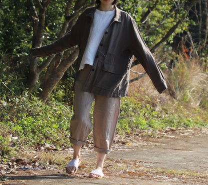 edoa Linen Safari Photographer Jacket