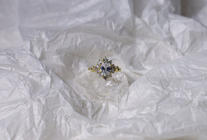 edoa Vintage Snow Flake Diamond Ring