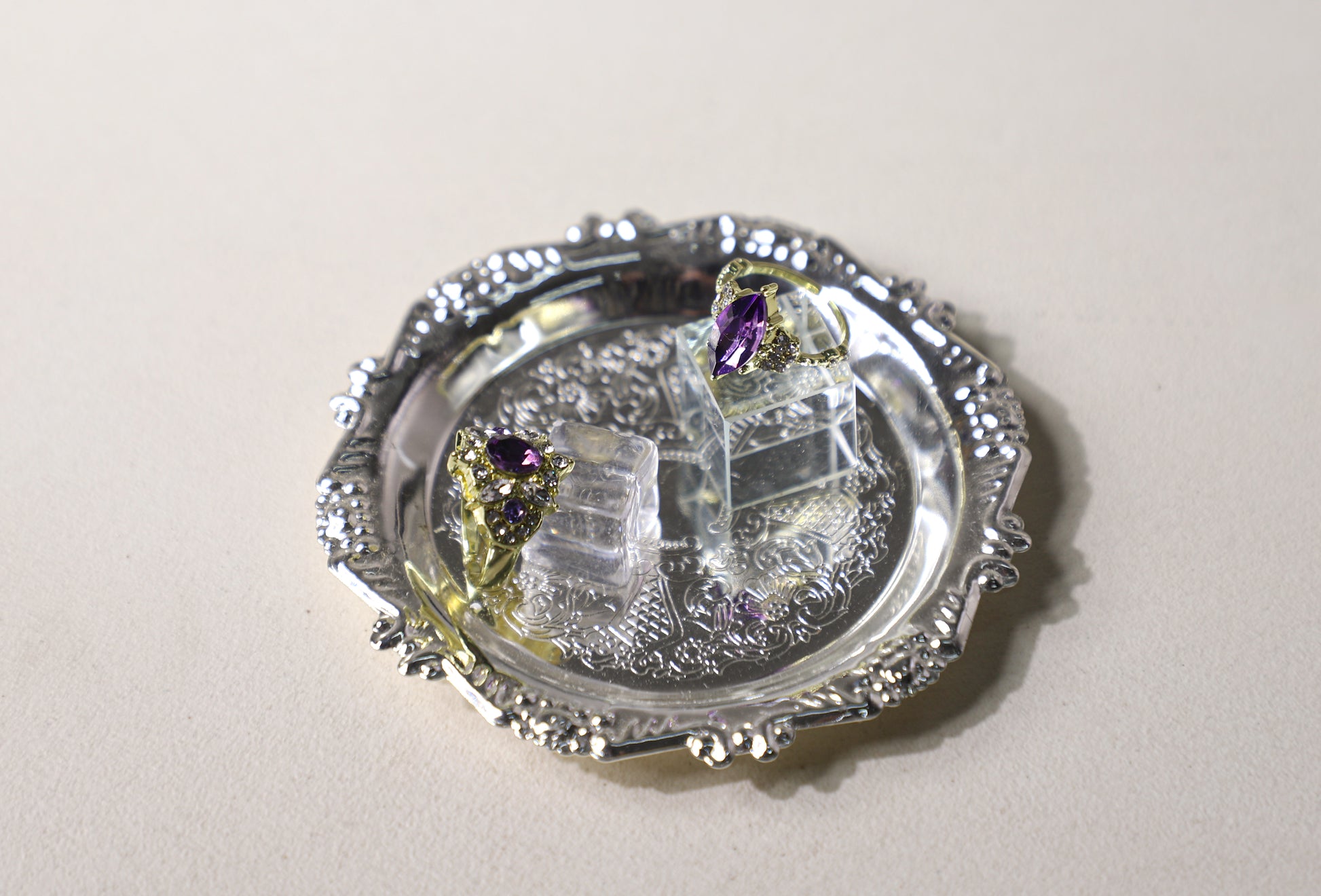 edoa Marquise Amethyst Forest Ring