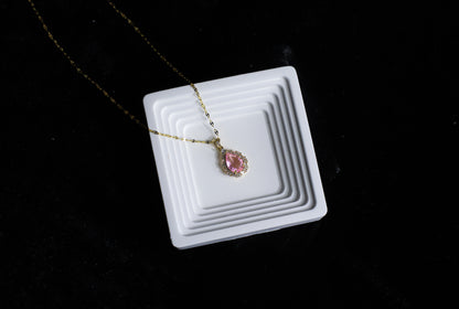 edoa Victorian Teardrop Vintage Halo Necklace