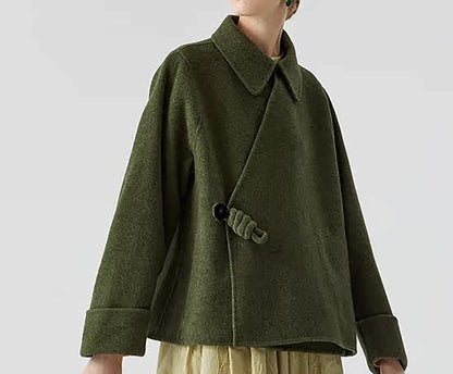 EDOA Short Double-faced Wool Jacket