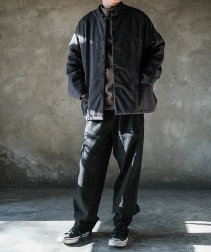 edoa Dark Gray Cotton Twill Padding Jacket