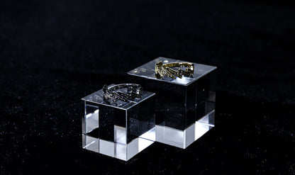 edoa Pave Diamond Lightning Adjustable Ring