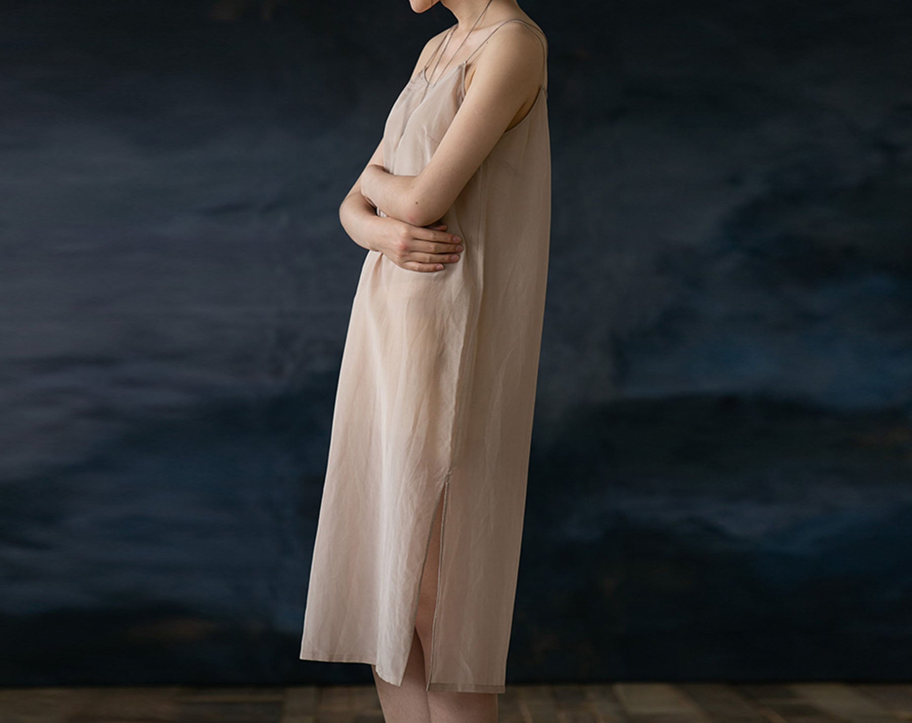 edoa Silk Cotton Blend Slip Dress