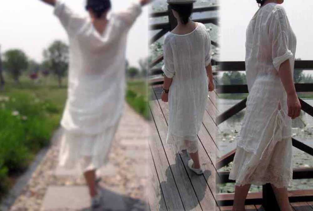 edoa Thin Linen Gauze Tunic