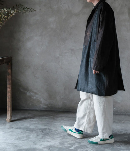 edoa Mud Tussah Silk Patchwork Coat
