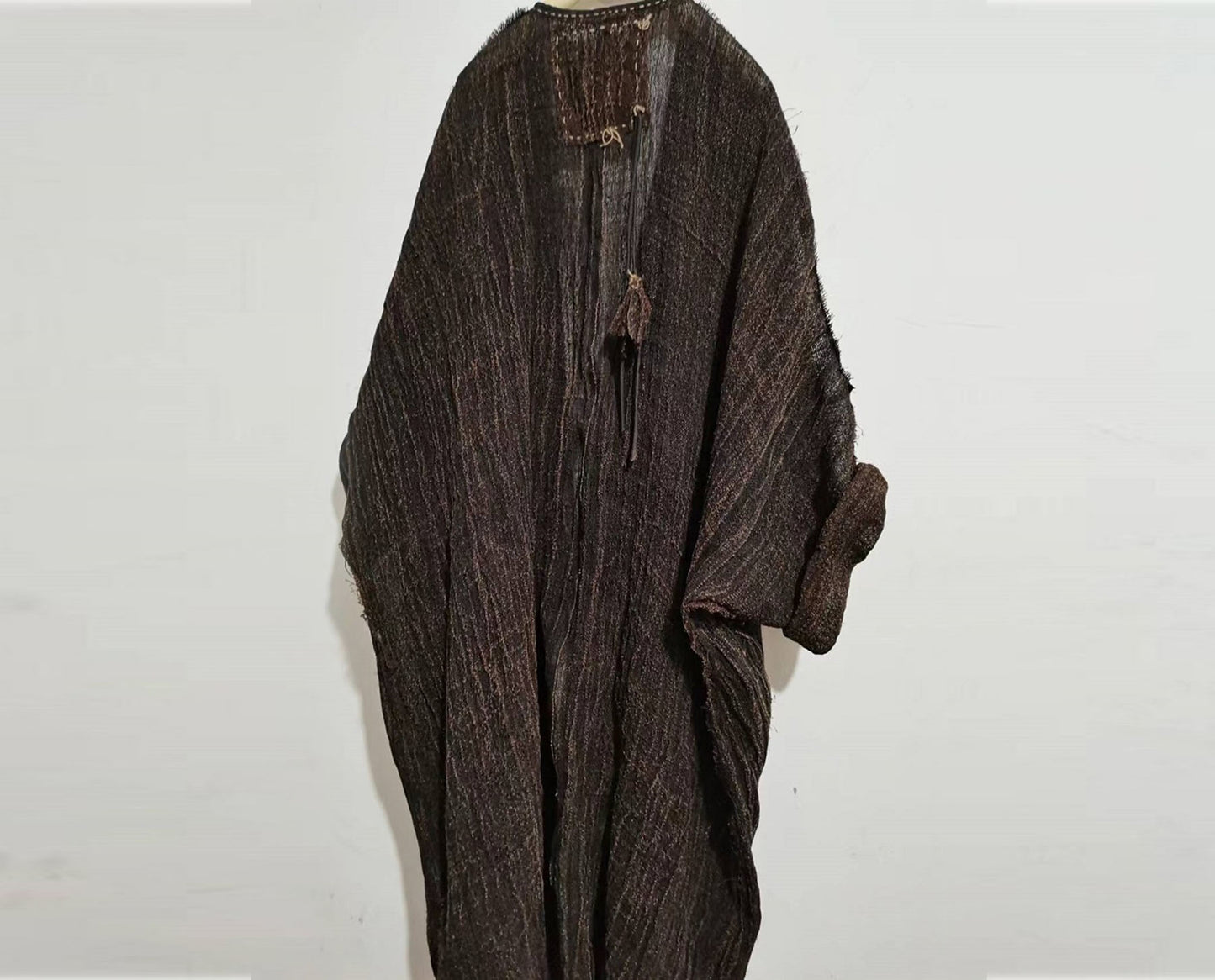 Loose Fitting Hand Woven Plant dyed Linen Cardigan Coat co0083 A644