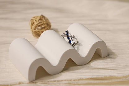 edoa Modernist Duo Water Wave Ring