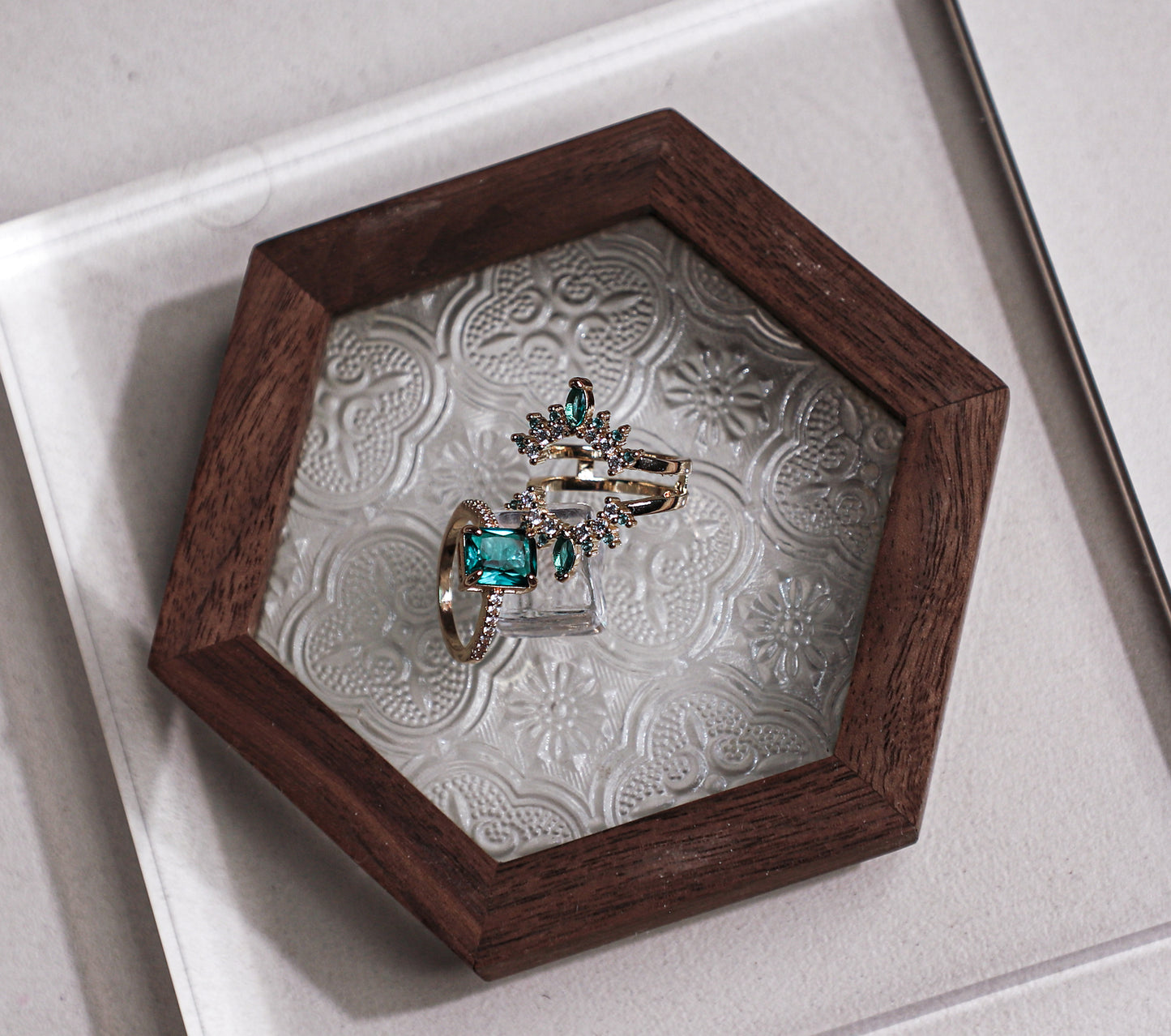 edoa Modern Art Deco Stack Geometric Nest Ring