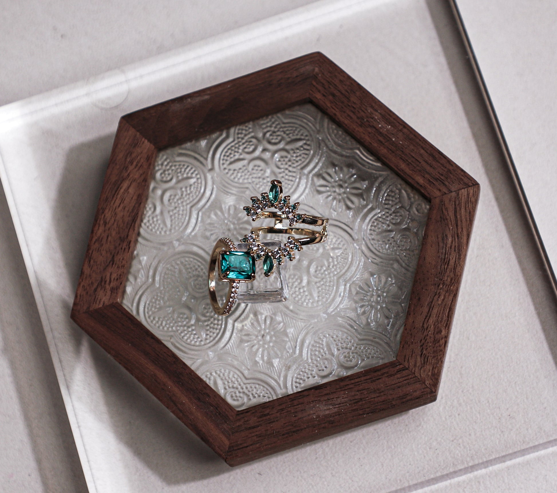 edoa Modern Art Deco Stack Geometric Nest Ring