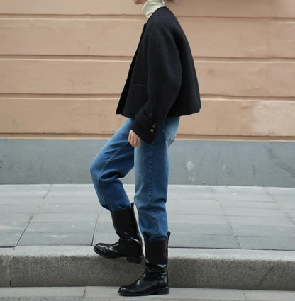 edoa Short Loop-yarns Wool Jacket
