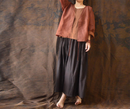 edoa Sheer Mud Silk Satin-organza Blazer