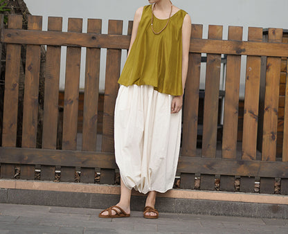 edoa Double Layer Pure Silk Habutae Tank 