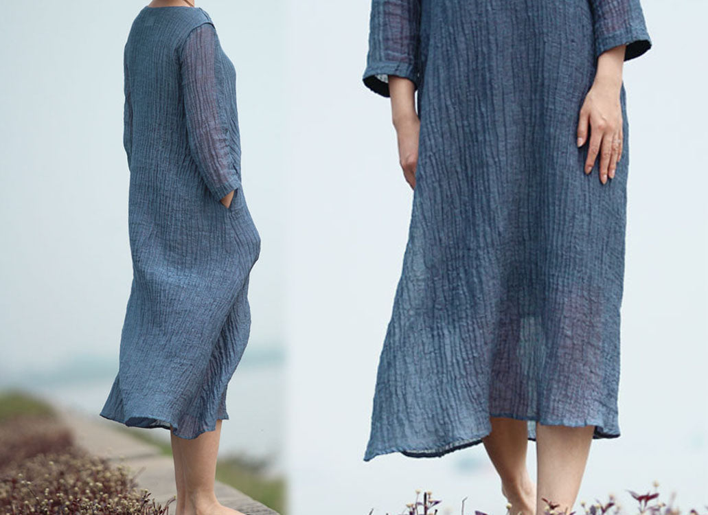 edoa Textured Linen A-line Tunic